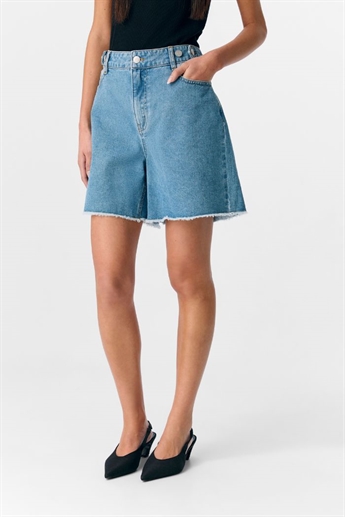 Soft denim shorts, light blue denim